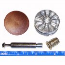 35mm Cam Disc Lock Furniture Connector Kit- 8mm x 48.5mm Dowel With Brown Cover