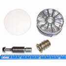 35mm Cam Disc Lock Furniture Connector Kit- 8mm x 28.5mm Dowel With White Cover