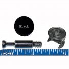 15mm x 12mm Cam Lock, 24.5mm Wood Thread Dowel, Black Covers Furniture Fastener Kit (5 Sets)