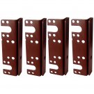 Headboard / Bed Post Bracket For Double Hook Bed Plate and Rails 6" x 1-3/4" (4 Pack)