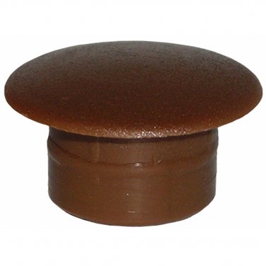 12mm x 8mm x 18mm Brown Plastic Hole Filler Cover Caps (20 Pack)
