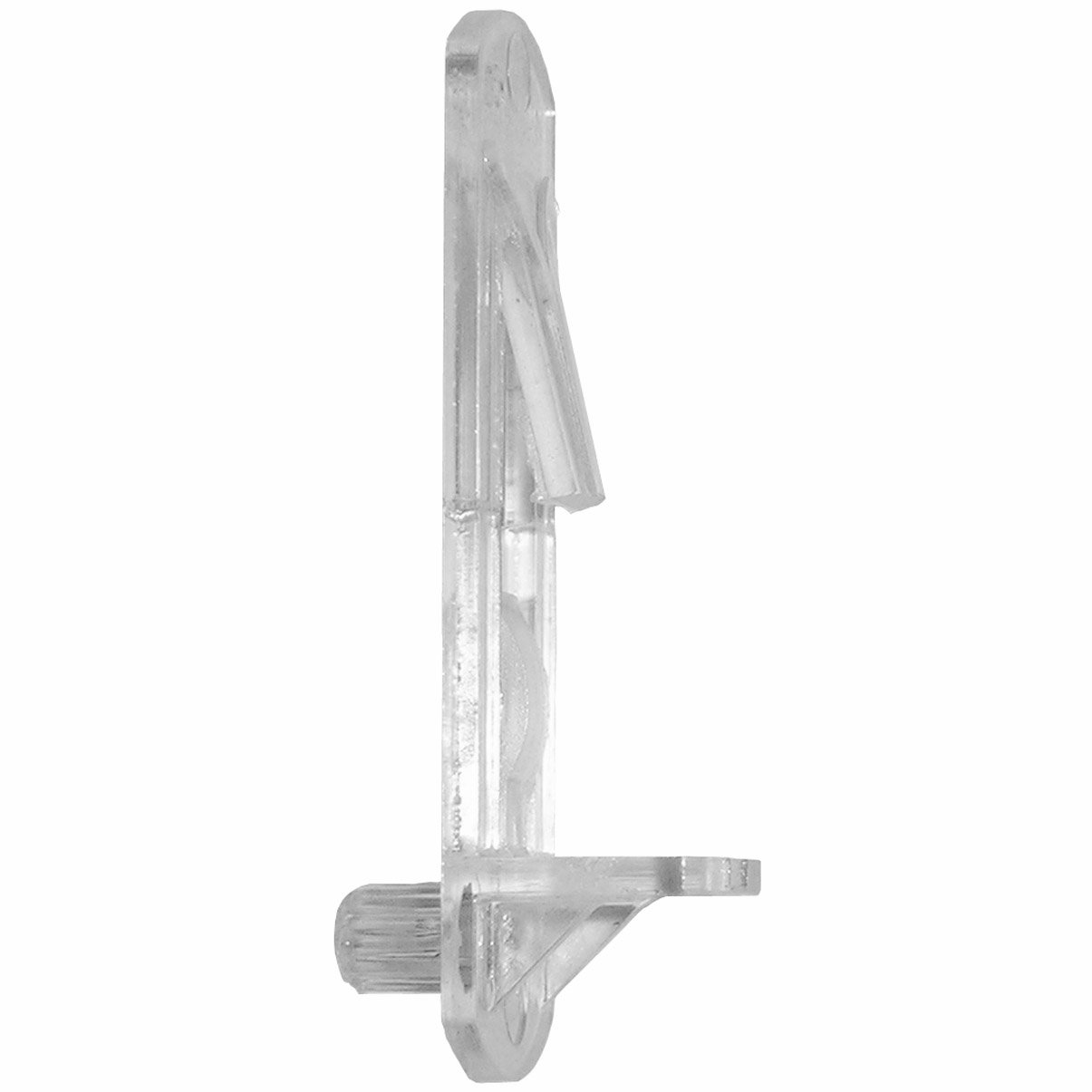 1/4" Post Clear Plastic Shelf Support for 3/4" Thick Shelf, Locking Style (4 Pack)
