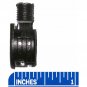20mm Black Quickloc Flanged Press In Fasteners For Face Boring Furniture Connectors (Set of 4)