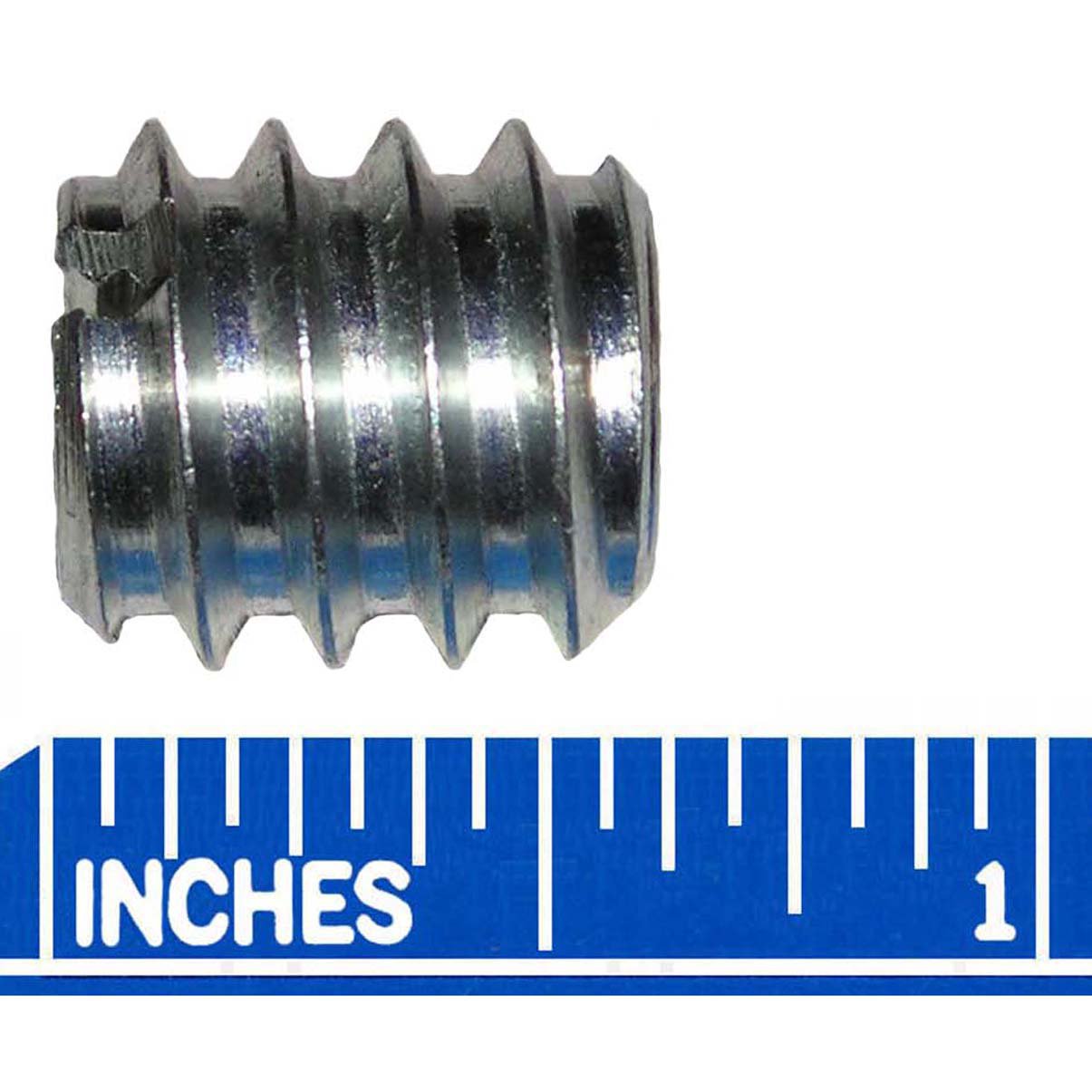 8mm M8 x 1.25 Threaded Socket Inserts for Wood, 15mm Long 10 Pack