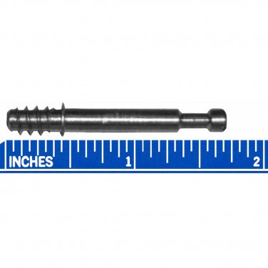 34mm (45mm Overall) Small Head Steel Dowel Pins for Cam Lock Fasteners Furniture Connectors (4 Pack)