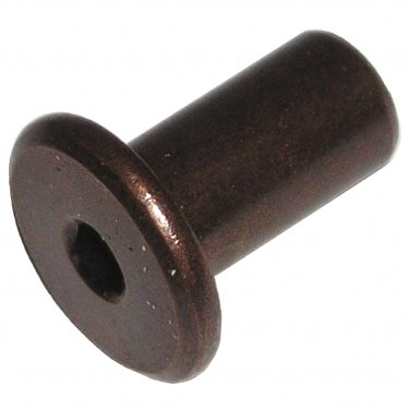 1/4" - 20 Dark Bronze Furniture Connector Cap Nuts 17mm Diameter Head, Hex Drive (10 Pack)