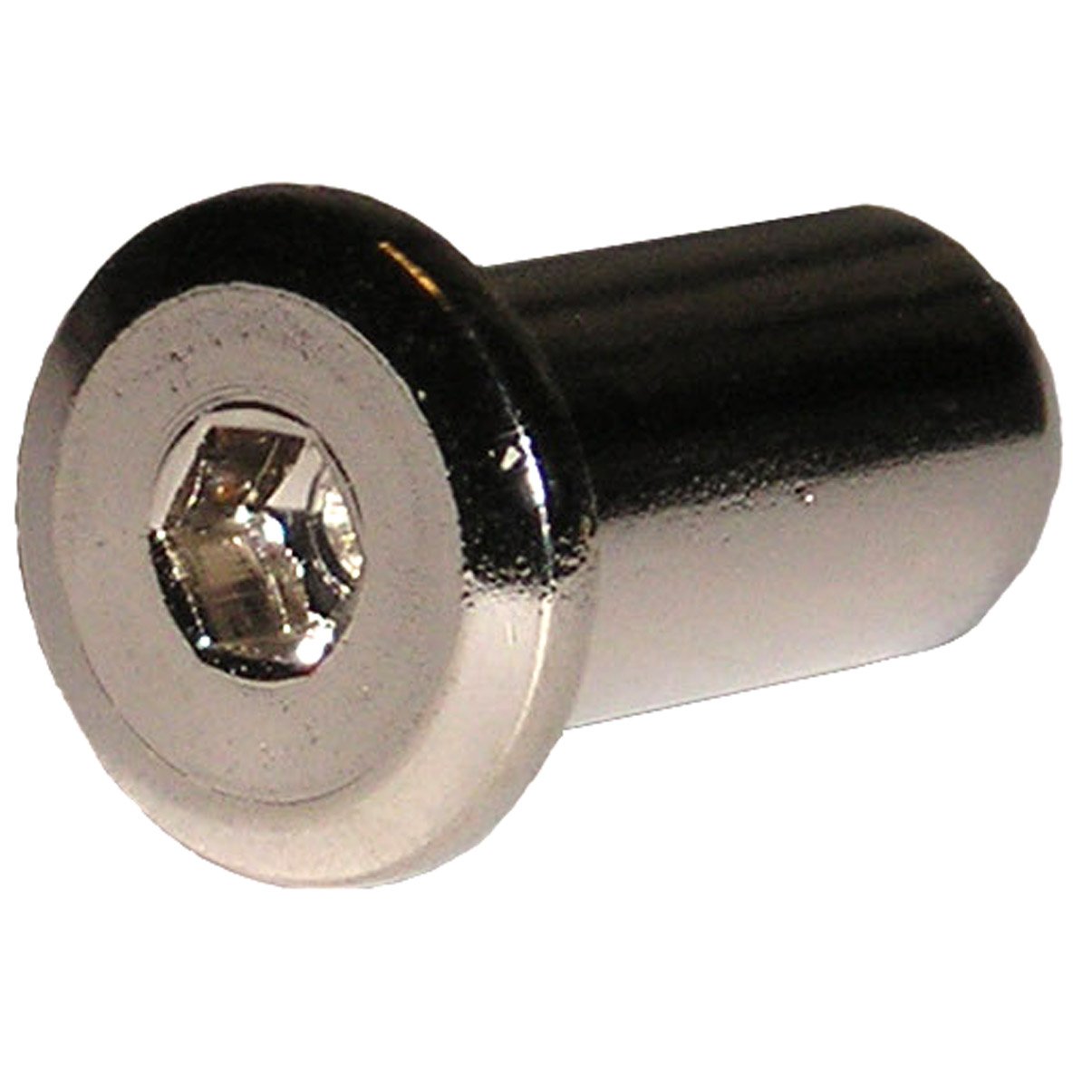 1/4" 20 TPI Chrome Furniture Connector Cap Nuts 13mm Diameter Head