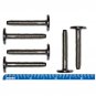 1/4" - 20 x 40mm (1-37/64") Chrome Finish Hex Drive 17mm Flat Pancake Head Furniture Screw 9 Bolts