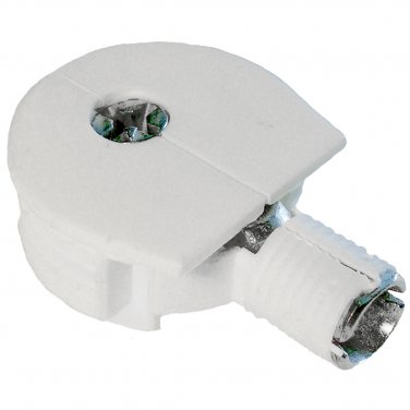 White Quickloc Flanged Fasteners for Face 25mm Boring Furniture Connectors (Set of 4) Sauder Titus