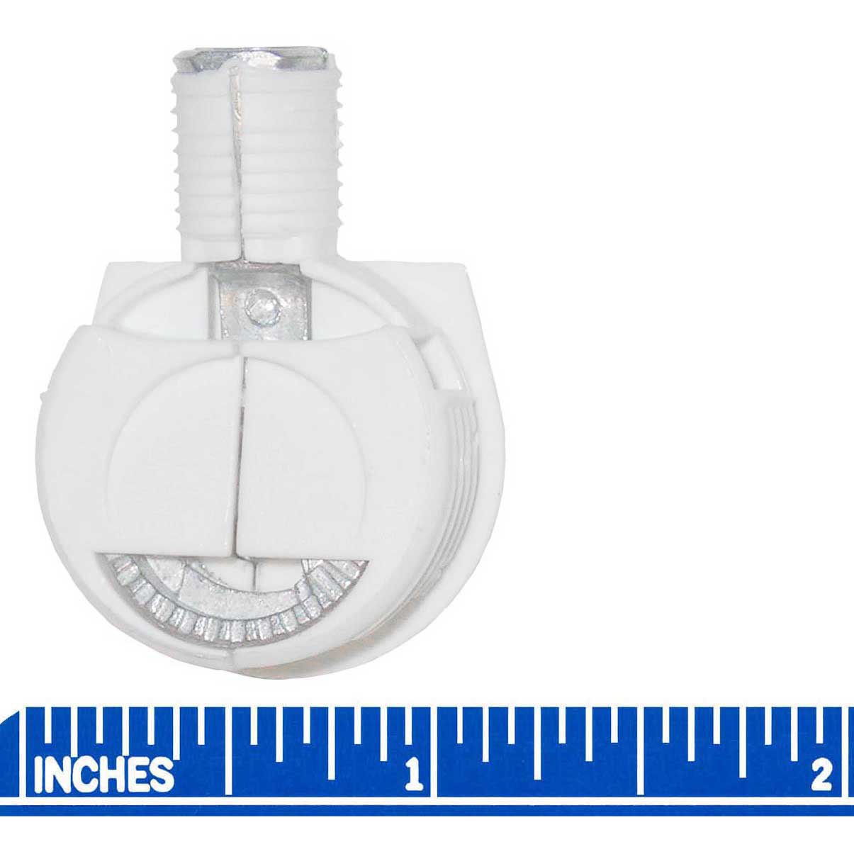 White Quickloc Flanged Fasteners for Face 25mm Boring Furniture