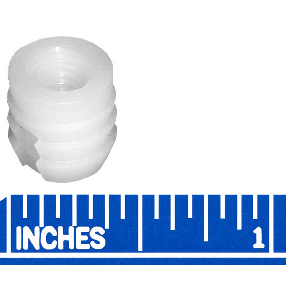 M6 X 100 White Plastic Threaded Screw Inserts 25 Pack