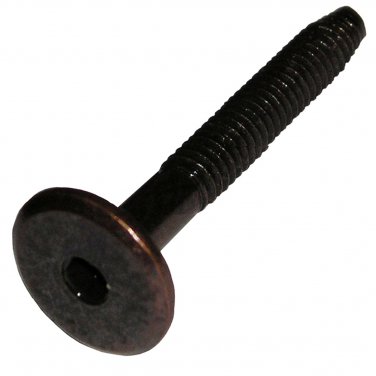 1/4" - 20 x 45mm (1-25/32") Dark Bronze Hex Drive Flat Pancake 17mm Head Furniture Screw 8 Bolts