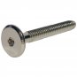 1/4" - 20 x 50mm (1-31/32") Chrome Finish Hex Drive 17mm Flat Pancake Head Furniture Screw 7 Bolts