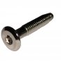 1/4" - 20 TPI x 30mm Chrome Hex Drive 13mm Flat Pancake Head Furniture Screw Bolt 1-3/16" 13 Pack