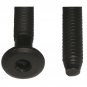 1/4" - 20 TPI x 40mm Black Hex Drive 13mm Flat Pancake Head Furniture Screw Bolt 1-37/64" 10 Pack