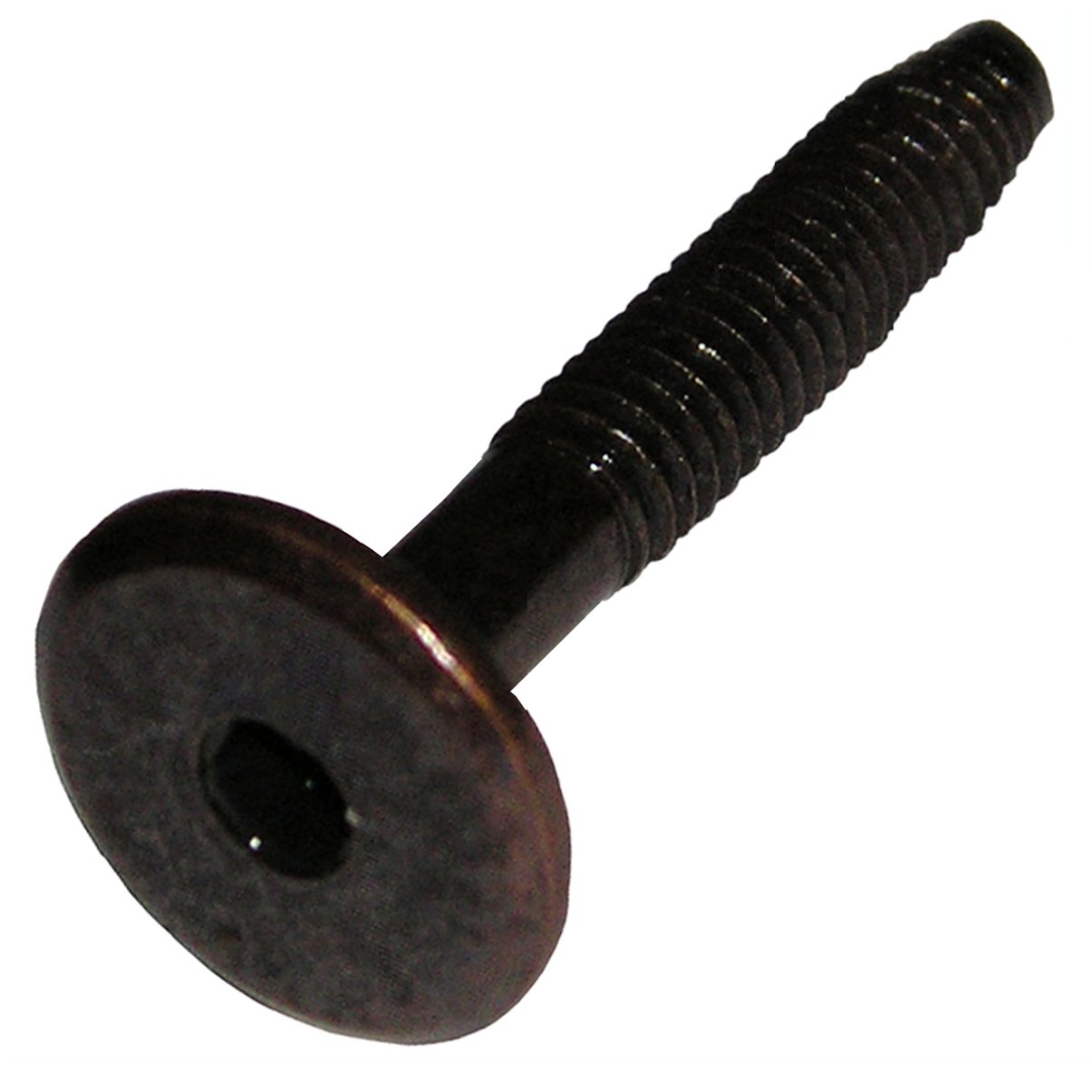 1/4" 20 x 35mm (13/8") Dark Bronze Hex Drive Flat Pancake 17mm Head