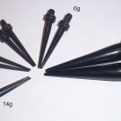 Black Acrylic Tapers Kit (14g, 10g, 8g, 6g, 00g)
