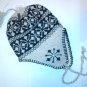 Khaki Snowflake Ski Snowboard Knit Earflap Beanie Cap