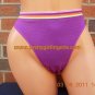 L purple cotton thong w/colorful  elastic