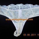 1XL Embroidered Lace Ivory  thong DISCOUNTS available