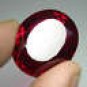 39.05ct. NICE HUGE AWESOME LAB  BLOOD RED RUBY OVAL GEM