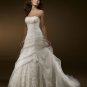 Scoop Neckline Strapless Wedding Dress Bridal Gown
