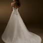 Straight Neckline Strapless with embroidery Wedding Dress Bridal Gown