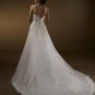 Deep V Neckline with embroidery and Beads Wedding Dress Bridal Gown