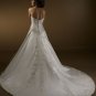 Scoop Neckline Strapless with embroidery and Beads Wedding Dress Bridal Gown