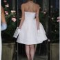 Tea-Length Straight Neckline Strapless Wedding Dress Bridal Gown Evening Dress