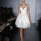 Mini Spaghetti Strap Deep V Neckline Custom Made Wedding Dress Bridal Gown Evening Dress