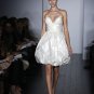 Mini Spaghetti Strap Deep V Neckline Custom Made Wedding Dress Bridal Gown Evening Dress