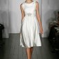 Silk Fashion Tea-length  Wedding Dress Bridal Gown