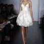 Sexy Deep V Neckline Spaghetti Strap Short  Wedding Dress Bridal Gown