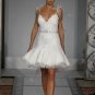 Fashion Tea-length V Neckline Wedding Dress Bridal Gown