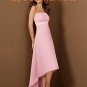 Pink Strapless Bridesmaid Dress