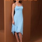 Sky Blue Spaghetti Strap Chiffon Bridesmaid Dress