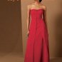 Red Sweetheart Neckline Strapless Bridesmaid Dress