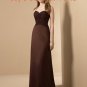 Coffee Sweetheart Neckline Strapless Bridesmaid Dress Evening Dress