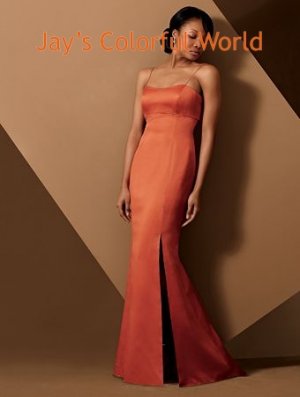 Sexy Spaghetti Strap Scoop Neckline Backless Bridesmaid Dress Evening Dress