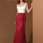 White and Red  Bridesmaid Dress Evening Dress