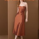 T-Length Sweetheart Necklne Strapless Bridesmaid Dress Evening Dress