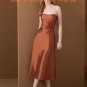 T-Length Sweetheart Necklne Strapless Bridesmaid Dress Evening Dress