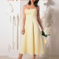 Yellow T-Length Scoop Neckline Spaghetti Strap Bridesmaid Dress Evening Dress