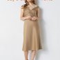 Gold V-Neckline Satin Bridesmaid Dress Evening Dress