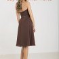 Coffee T-length Backless Beading Chiffon Bridesmaid Dress Evening Dress