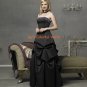 Black A-line Scoop Neckline Strapless Beading Bridesmaid Dress/Evening Dress/Home Coming