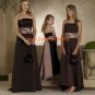 A-line Straight Neckline Strapless Applique Bridesmaid Dress/Evening Dress/Home Coming