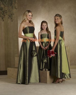 A-line Straight Neckline Taffeta Bridesmaid Dress/Evening Dress/Home Coming