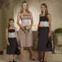Tea-Length Strapless Applique Satin Bridesmaid Dress/Evening Dress/Home Coming
